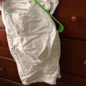 Pacsun white denim shorts
